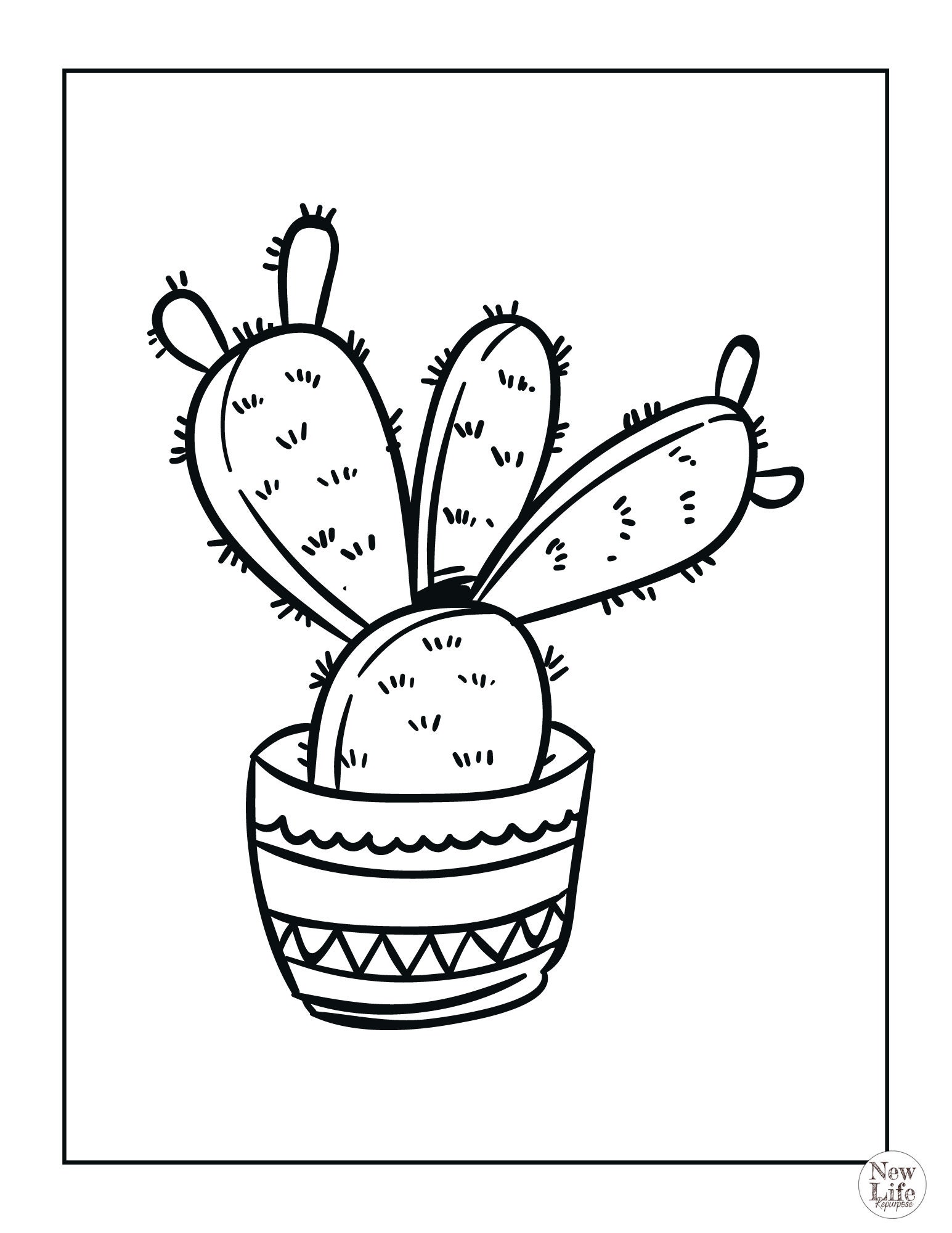Kaktus Malvorlagen zum Ausdrucken / Digitaler Download - 30 Seiten Kinder  Ausmalbilder Aktivitt Einfach - Etsy.de