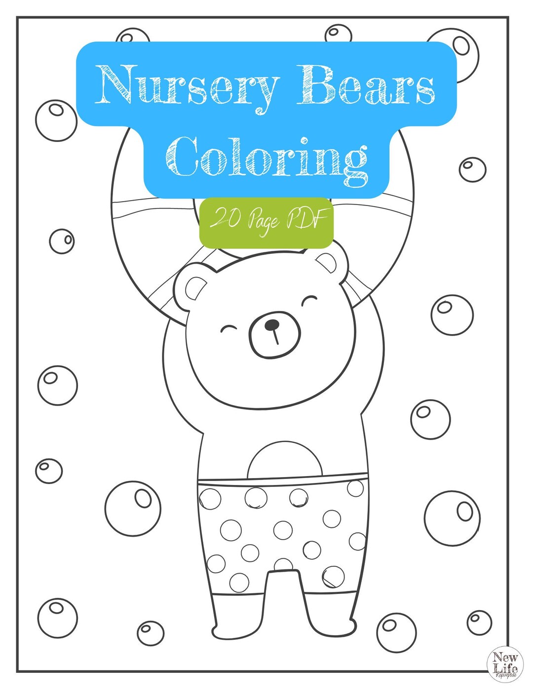 Printable/digital Download Nursery Bears Teddy Bear Coloring Pages