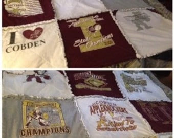 T-shirt Quilt with Fleece Backing
