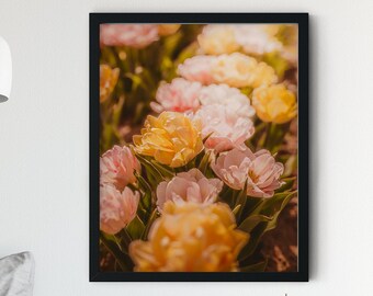 Impression de photographie d'art tulipe, décoration murale florale