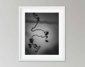 Impression de photographie abstraite en noir et blanc, décoration d'intérieur gothique