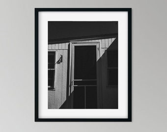 Impression de photographies de la maison en noir et blanc, art mural moderne