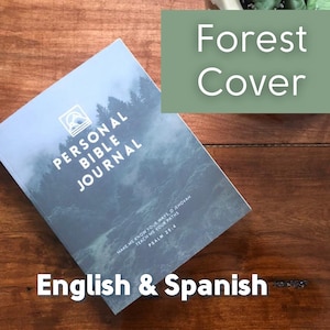 Softcover Personal Bible Study Journal FOREST COVER - English - Spanish - Softbound Large Bible Notes Pioneer Gift JW Notebook