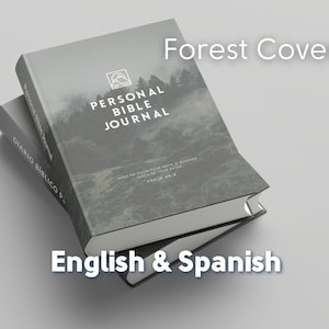 Hardcover Personal Bible Study Journal FOREST COVER - English - Spanish - Hardbound Large Bible Notes Pioneer Gift JW Notebook Hardback