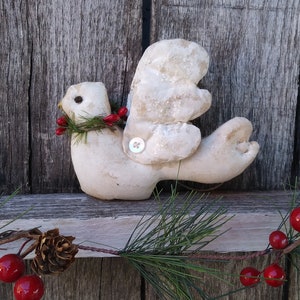 White Dove Christmas Ornament Turtle Dove Primitive Rustic - Etsy