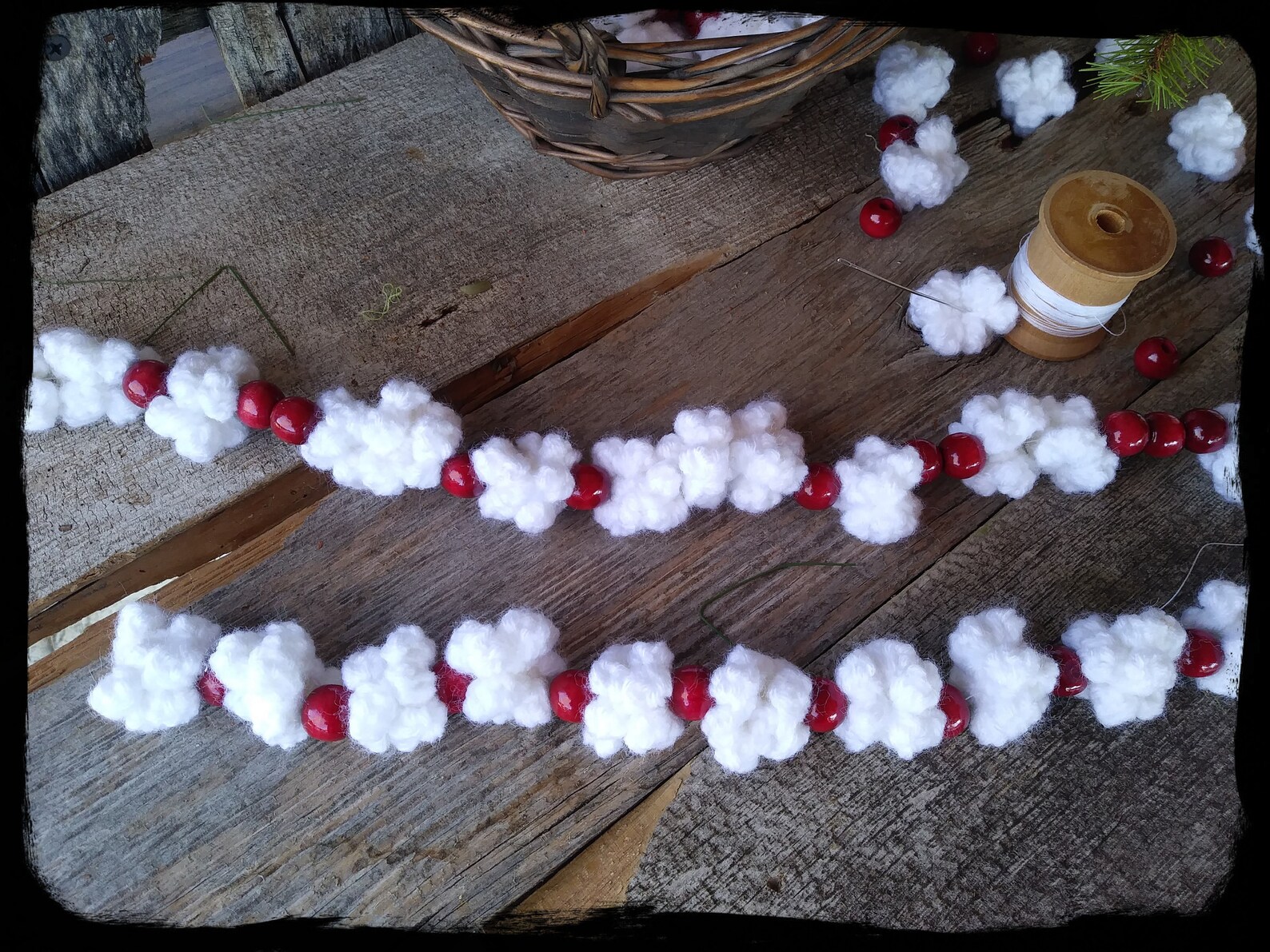 Old Fashioned Popcorn Cranberry Garland Crochet Garland Etsy