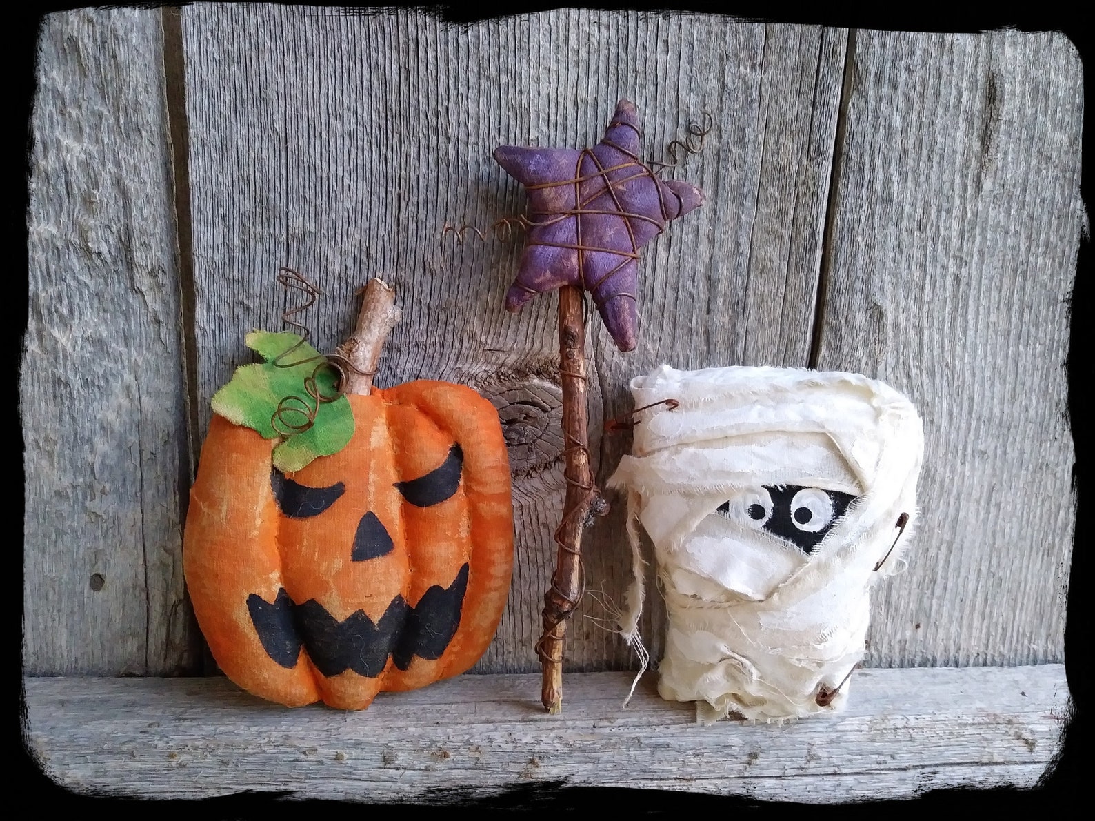 Miniature Halloween Decorations Handmade Primitive Halloween Etsy