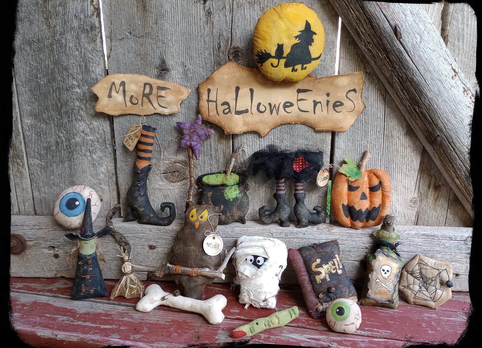 Miniature Halloween Decorations Handmade Primitive Halloween Etsy