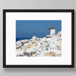 Santorini Windmills Print - Greece Photography - Greek Islands Photo - Oia - Traveler Gift