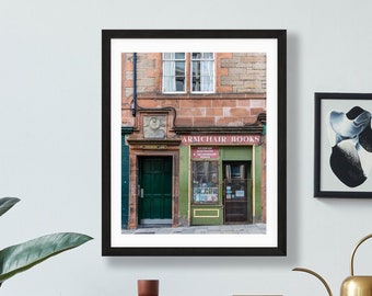 Bookshop Art - Armchair Books Print - Edinburgh Photography - Scotland Wall Art - Book Store Print - Book Lover Gift - Bookshop Wall Art