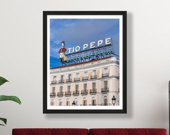 Tio Pepe Building Print - Madrid Photograph - Madrid Landmark - Spain Photography - Madrid Wall Decor - Tio Pepe Sign