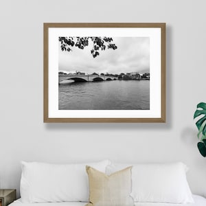 Putney Bridge Print - Black and White Photography - London Wall Art - River Thames