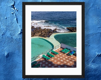 Pool Print - Ocean Wall Art - Tenerife Photography - Spain Photograph - Canary Islands Print - Nautical Decor - Pool Photo Art - Bajamar