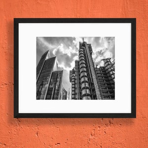 London Architecture Print - Black and White Photography - Lloyds Building - Urban Wall Art