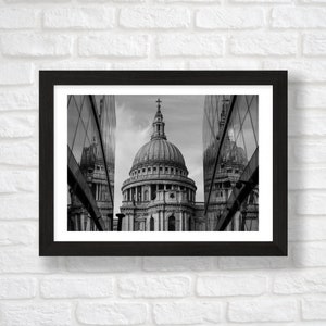 St Paul's Cathedral Photography Print Black and White Historic London Landmark Wall Art Christopher Wren Architecture image 9