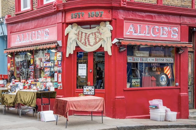 Portobello Road Photography London Print Alice's Antique Shop, Notting Hill Portobello Market image 1