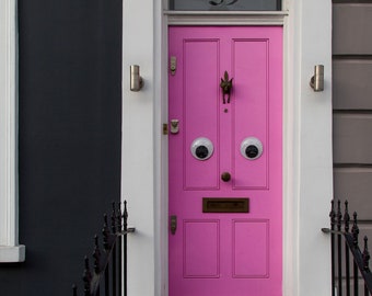 Pink Door with Eyes in Notting Hill - London Photography