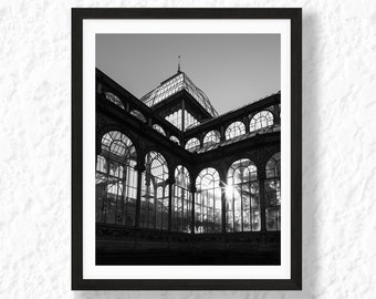 El Palacio de Cristal del Retiro Print - Madrid Photograph - Madrid Landmark - Spain Photography - Madrid Wall Decor - Crystal Palace Art