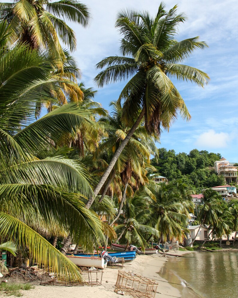 Laborie Beach Print Saint Lucia Photography Caribbean Wall - Etsy