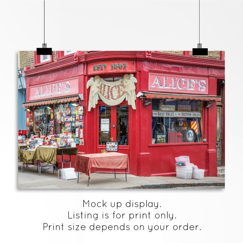 Portobello Road Photography London Print Alice's Antique Shop, Notting Hill Portobello Market image 2