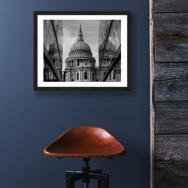 St Paul's Cathedral Photography Print Black and White Historic London Landmark Wall Art Christopher Wren Architecture image 6