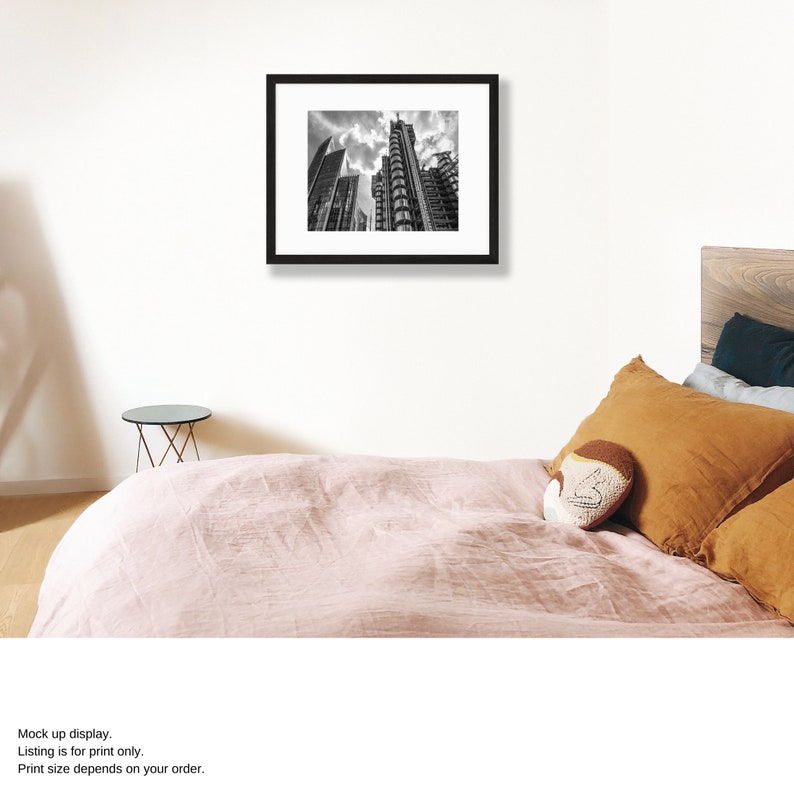 Black and White Photography Urban Wall Art Lloyds Building London Architecture Print