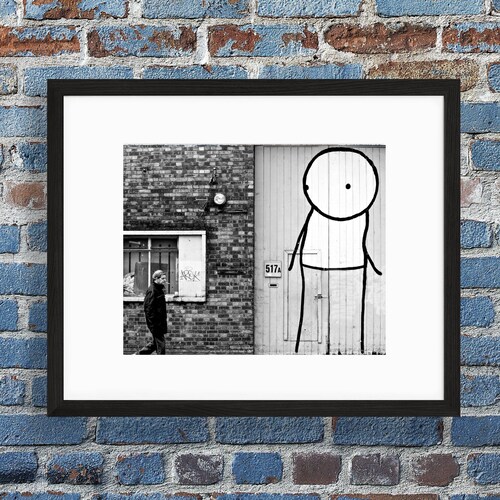 Stik Street Art Print Black and White Photography Etsy