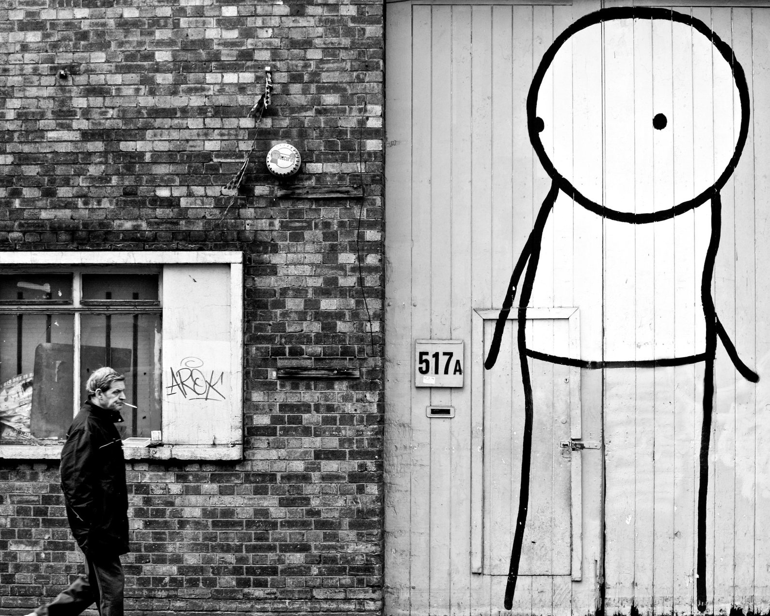 Stik Street Art Print Black and White Photography Etsy