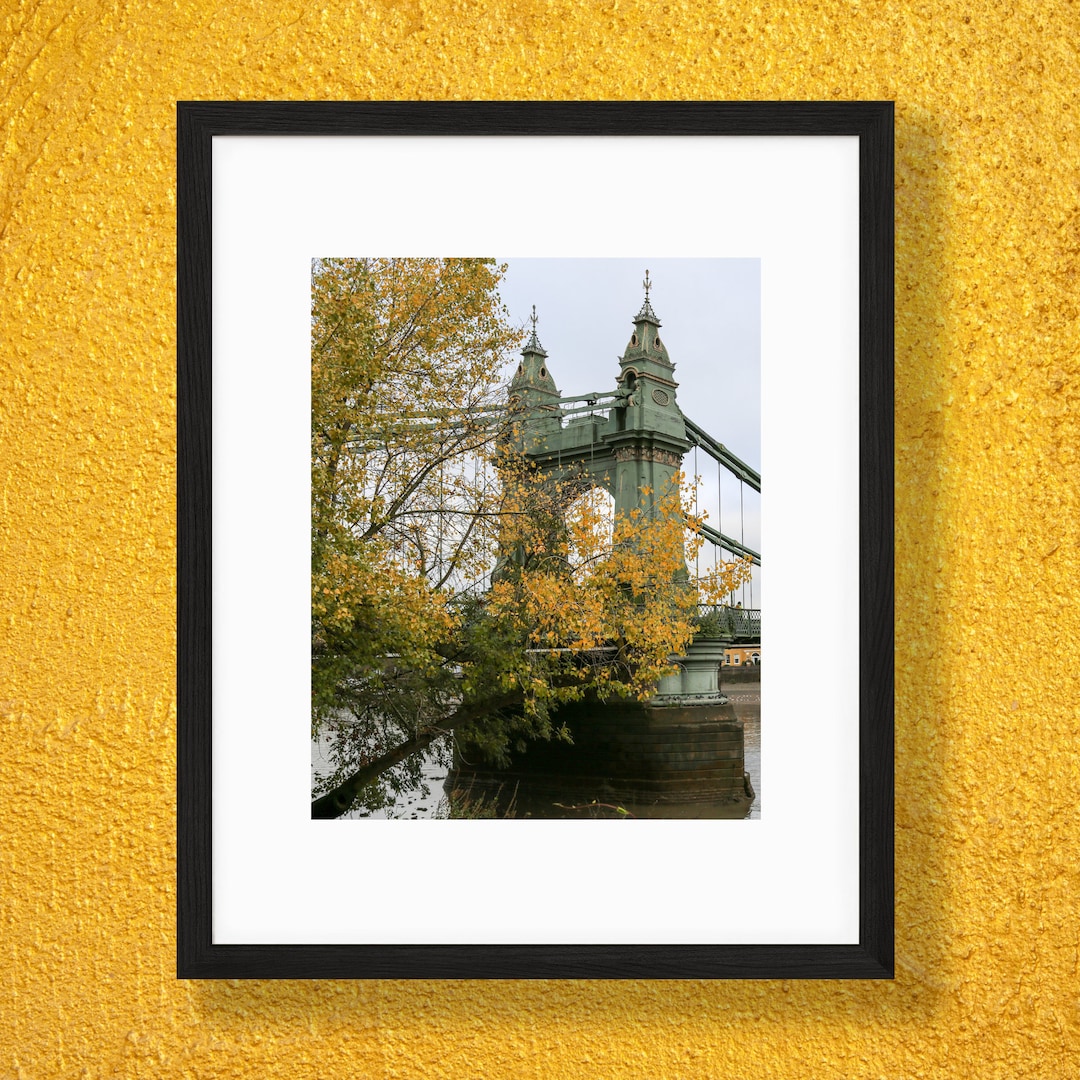 Hammersmith Bridge Print London Photography Autumn Wall Etsy