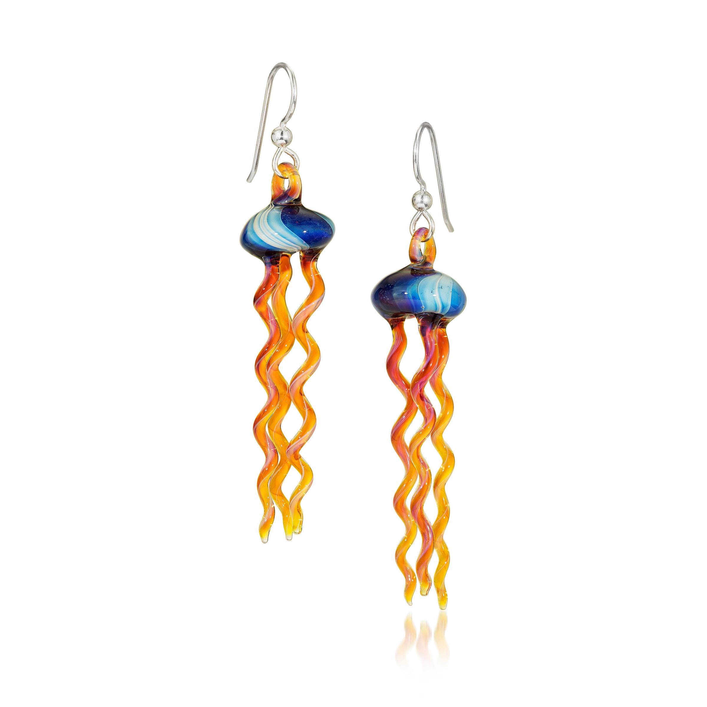 SEA,Swedenの手描き飾りグラス、美術工芸品