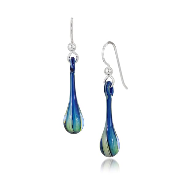 Blown Glass Tear Drop Earrings