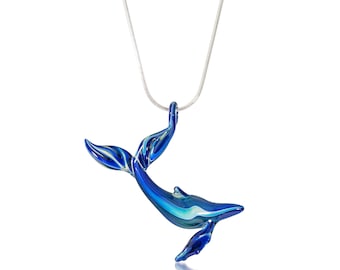 Glass Whale Necklace