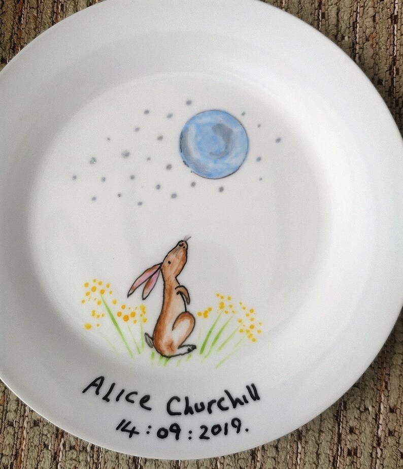 personalised baby plate set