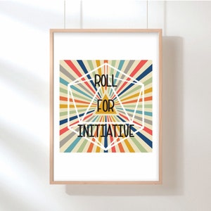 Printable Dungeons and dragons Die Art, D&D, humor, geek, digital download, d20, nerdy, roll for initiative, 300 dpi
