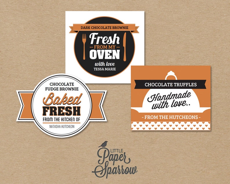 editable vintage baking labels instant download printable