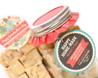 EDITABLE Handmade With Love Labels - INSTANT DOWNLOAD - Printable Food/Baking Gift Labels - Vintage Style - 2.5 Inch - Handmade Gifts