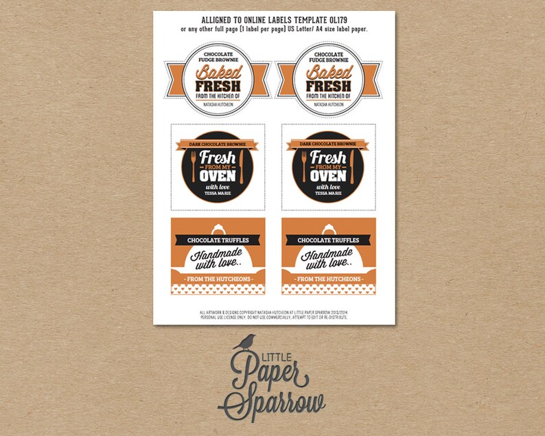 editable vintage baking labels instant download printable etsy
