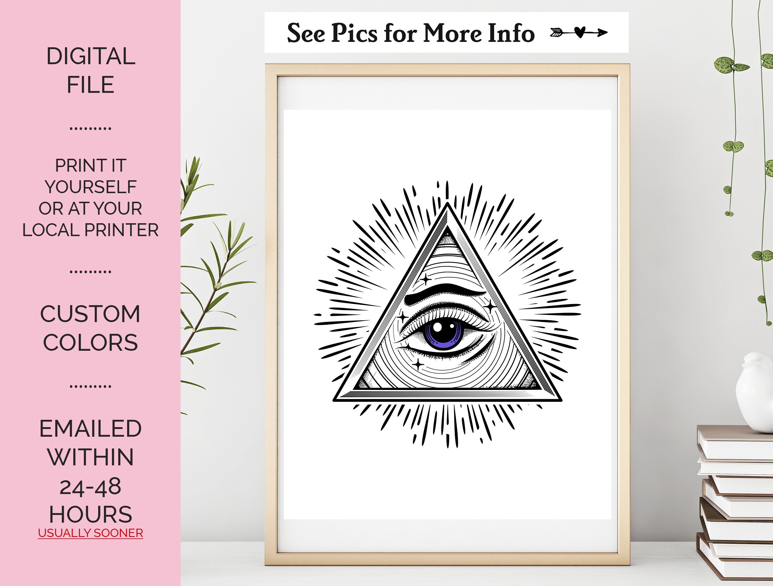 All Seeing Eye Printable DIGITAL DOWNLOAD All Seeing Eye | Etsy