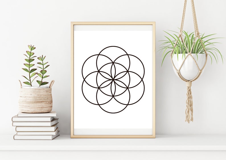 Seed of Life Printable DIGITAL DOWNLOAD, Sacred Geometry Print, Spiritual Prints, Seed of Life Wall Art, Geometric Wall Art, Spiritual Gifts image 5