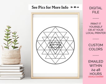 Printable Sri Yantra Etsy