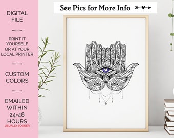 Printable Hamsa Hand - Etsy