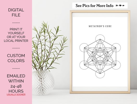 Metatron's Cube Printable DIGITAL Downloadsacred Geometry - Etsy UK