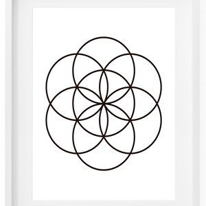 Seed of Life Printable DIGITAL DOWNLOAD, Sacred Geometry Print, Spiritual Prints, Seed of Life Wall Art, Geometric Wall Art, Spiritual Gifts image 4