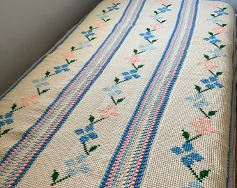 Knit Cottage Floral Blanket