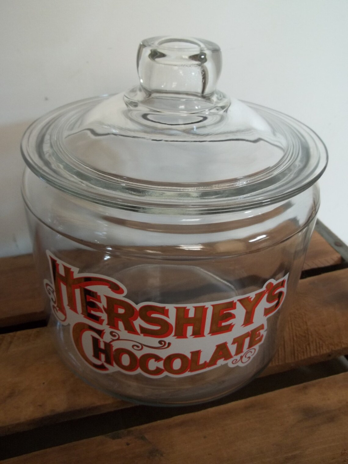Vintage Hershey's Chocolate Glass Lidded Jar Candy Jar Etsy