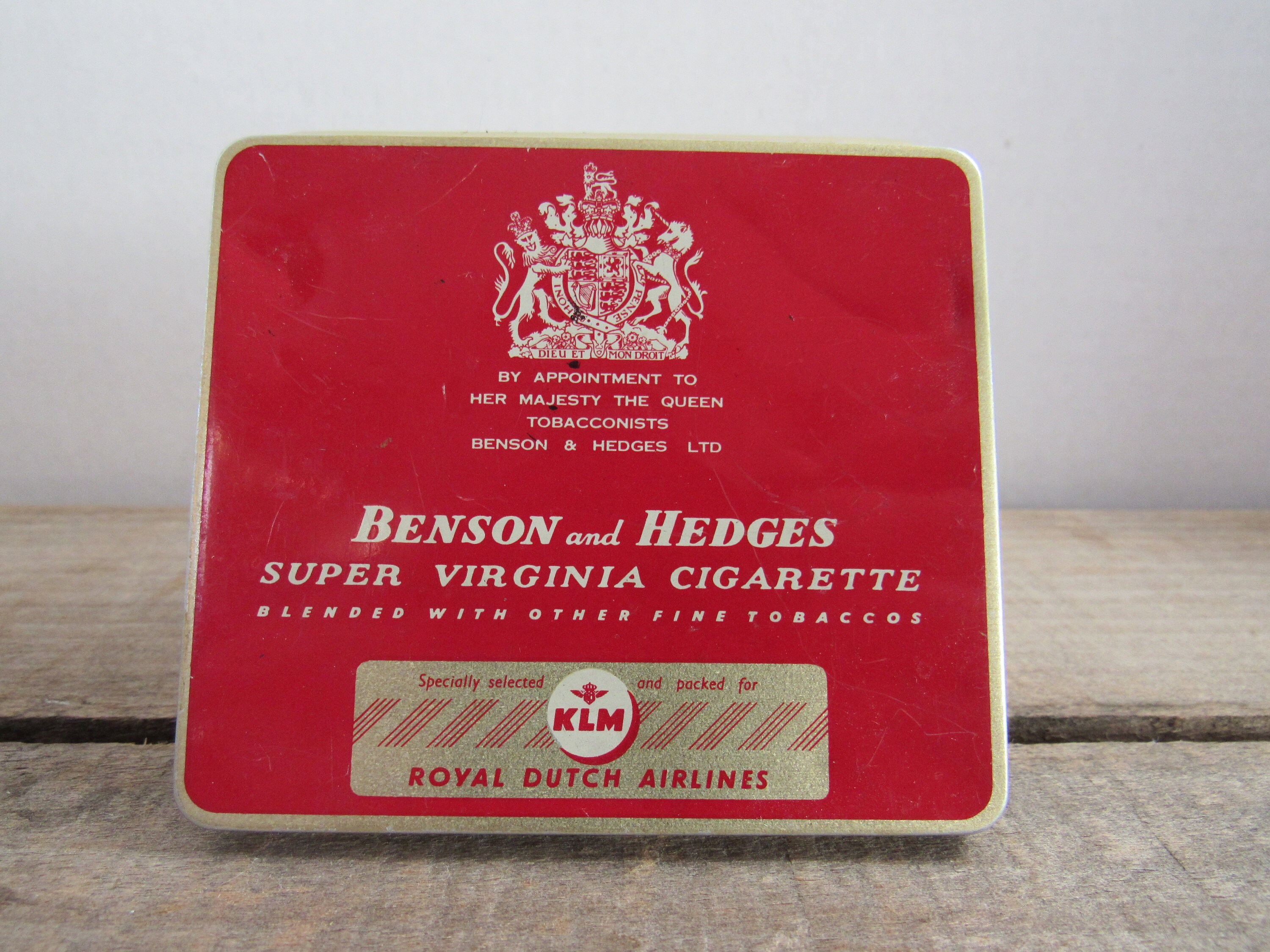Tobacciana Rare Benson & Hedges OVF Vintage Tobacco Tin With Old Bond