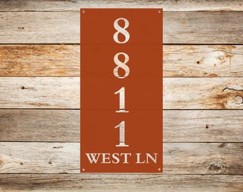 Letrero de dirección de metal personalizado, logotipo comercial, letrero de acero