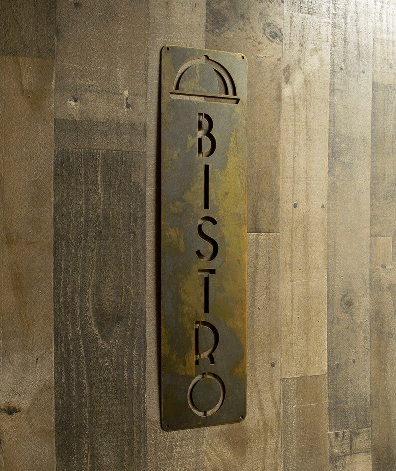 Bistro Vertical Sign Metal Sign Kitchen Decor Cooking Etsy