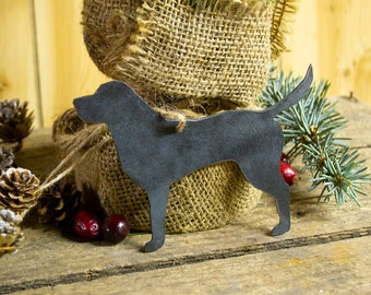 Labrador Retriever Dog Metal Christmas Ornament Stocking Stuffer Party Favor Holiday Decoration Raw Steel Gift Recycled Nature Home Decor