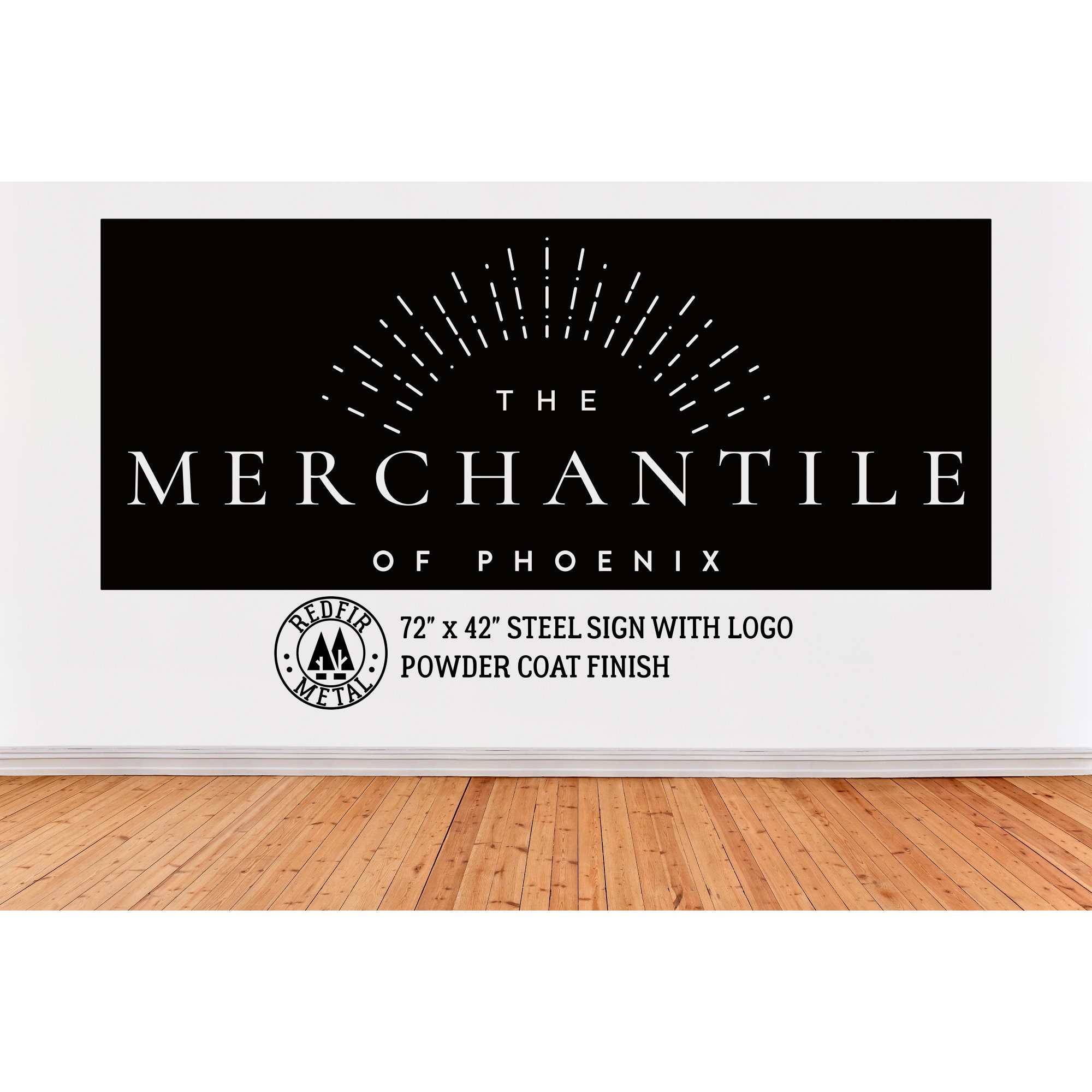 LARGE 72 X 42 Custom Metal Sign With Logo, Powder Coat Finish - Etsy